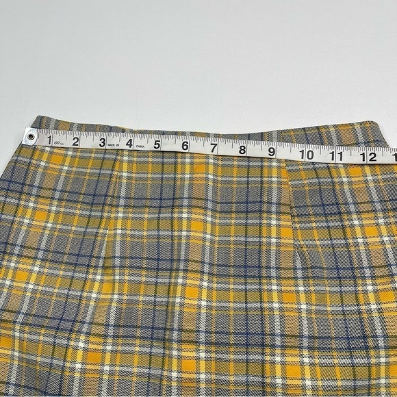 Better Be Skirt Mini Plaid Yellow Schoolgirl Preppy Library Academia Y2K New - Picture 5 of 10